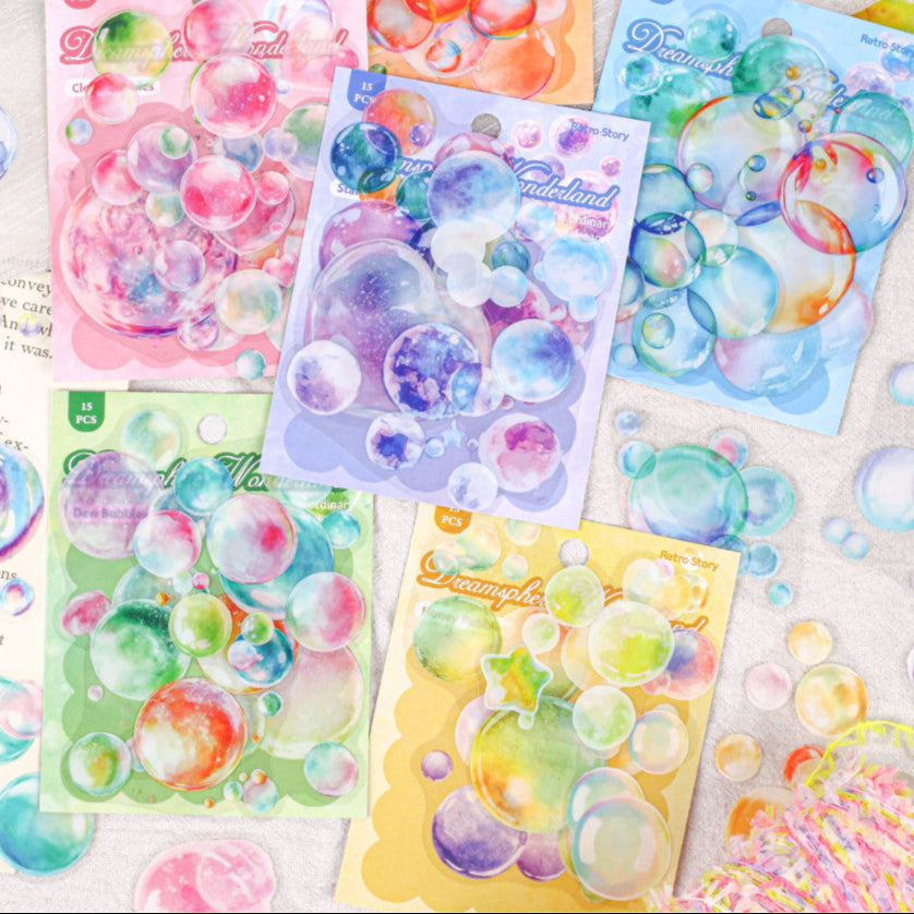 Dream Bubble Wonderland Series PET Stickers 6 Types image 0