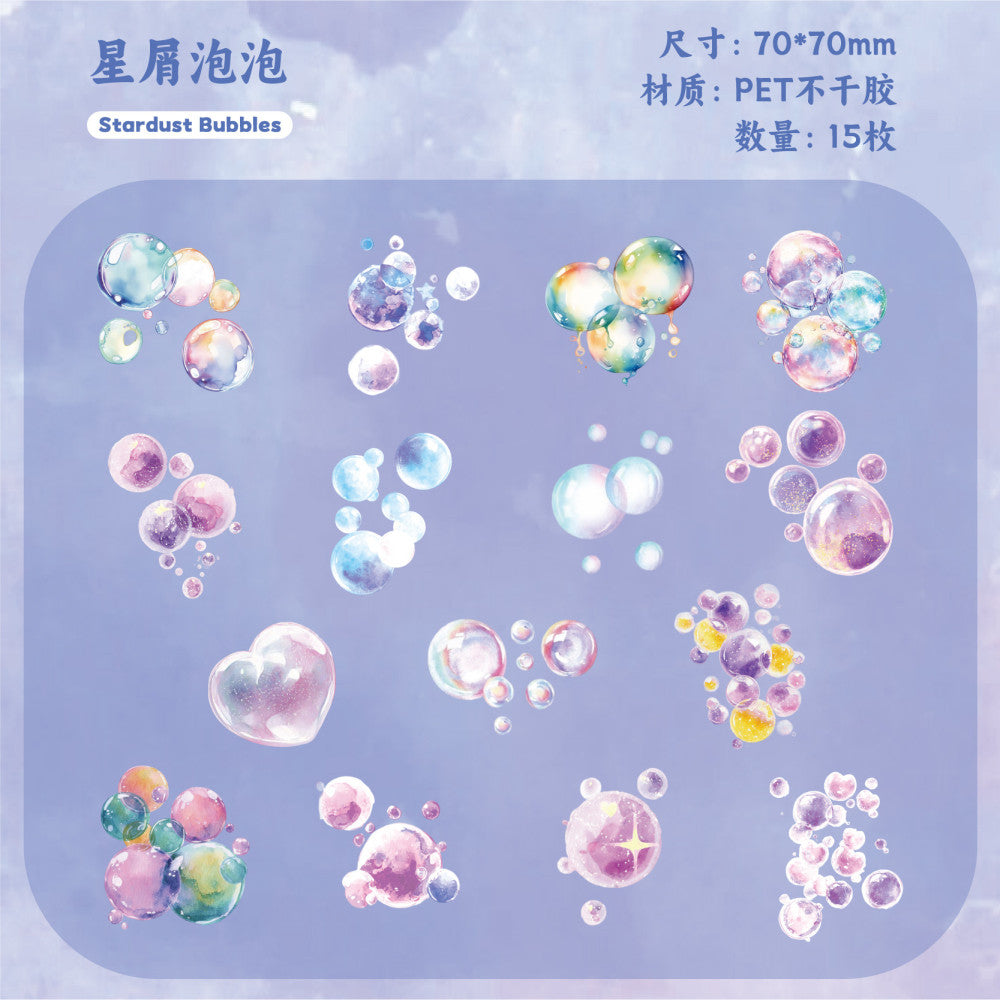 Dream Bubble Wonderland Series PET Stickers 6 Types