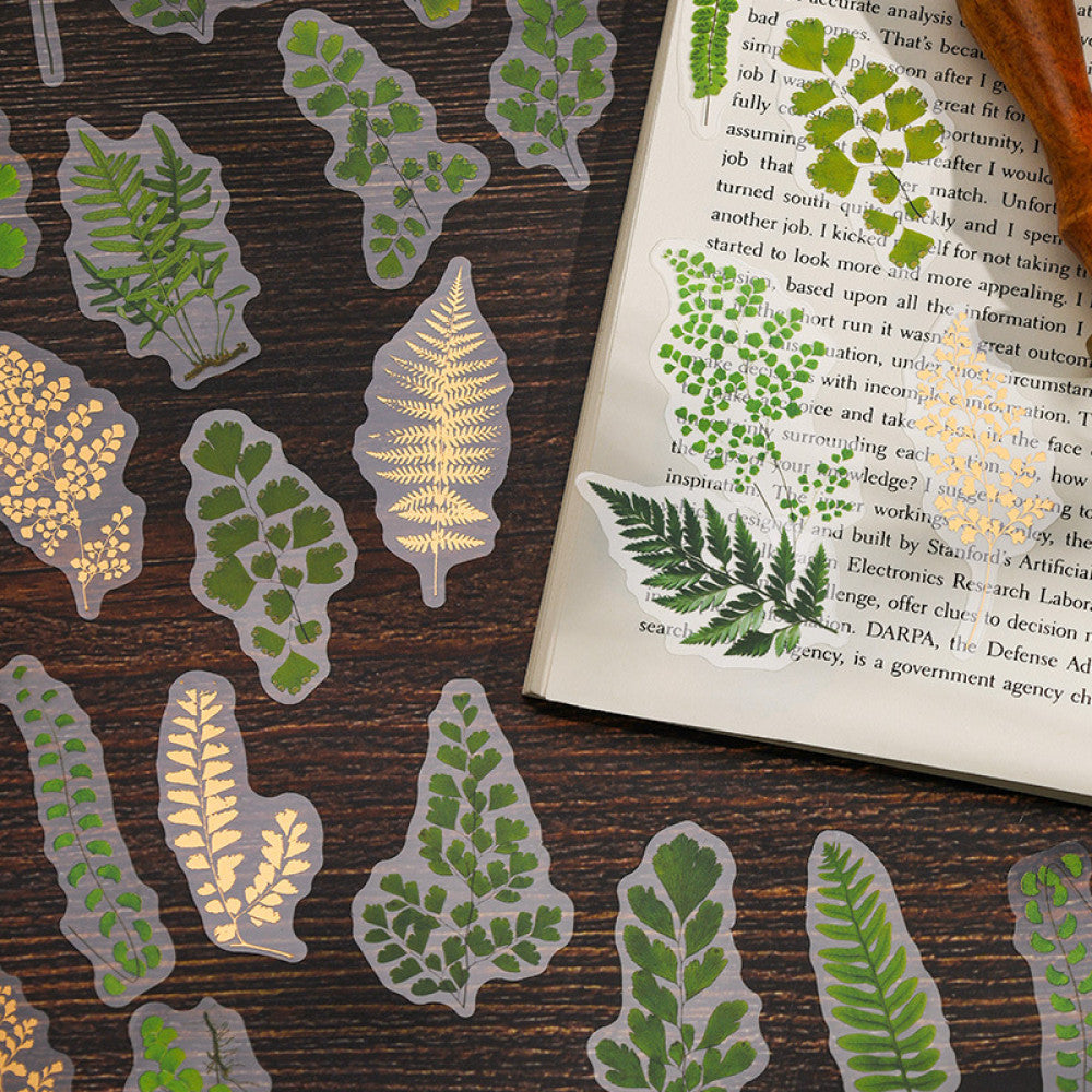 Leaf Series Handbook Material Decoration PET Sticker 6 Types 20 Pcs image 3