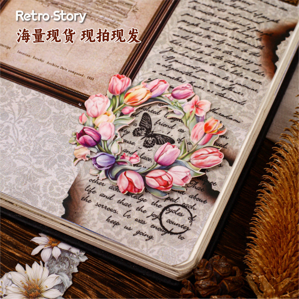 Wreath series hard card sticker pack 6 types 8 Pcs image 2