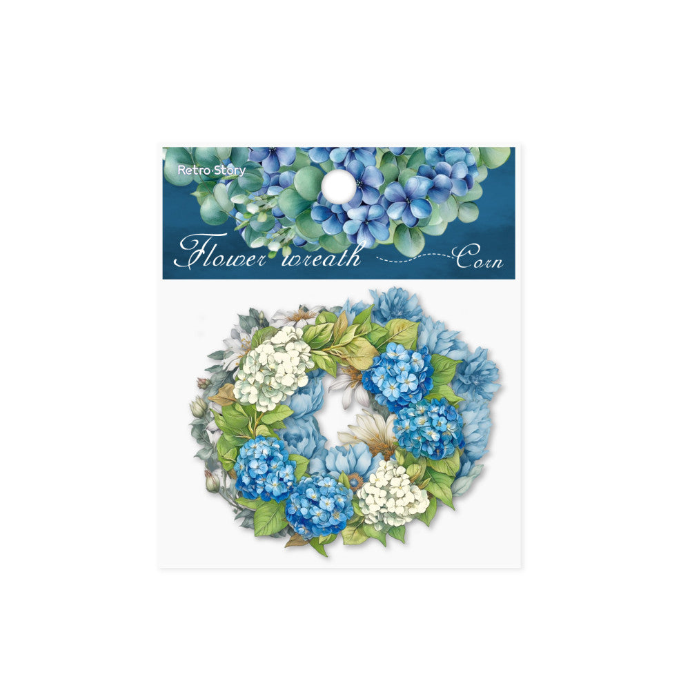 Wreath series hard card sticker pack 6 types 8 Pcs image 4