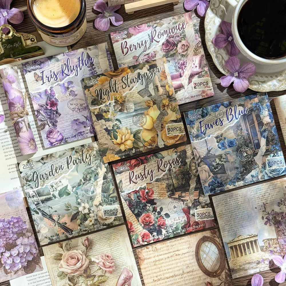 Hidden Spring Series Material Retro Background Pape 6 Types 30 Sheets image 2