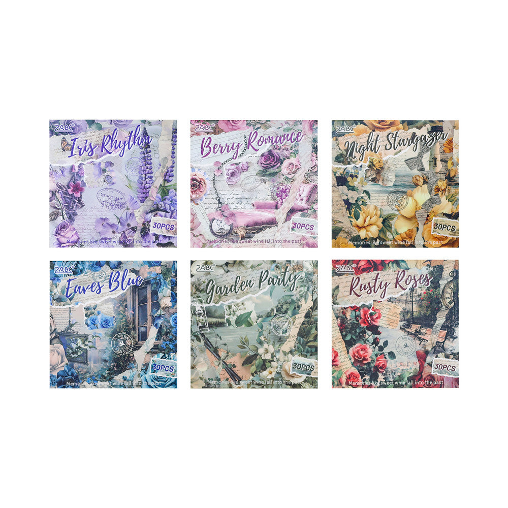 Hidden Spring Series Material Retro Background Pape 6 Types 30 Sheets image 4