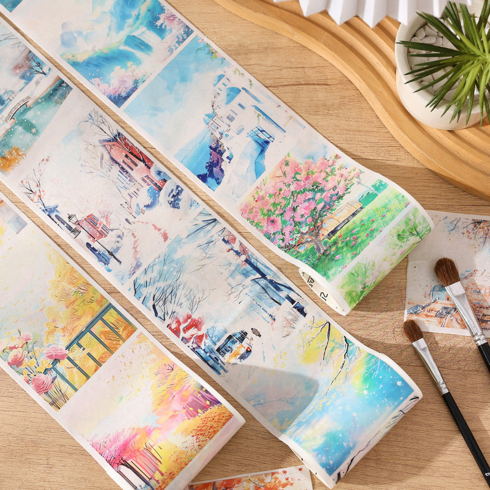 Four Seasons Series Washi Tape set 2 Types 4 Rolls image 3