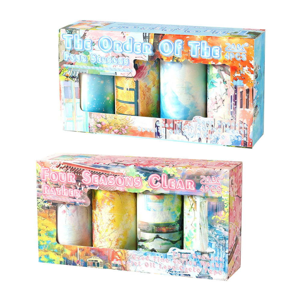 Four Seasons Series Washi Tape set 2 Types 4 Rolls image 4