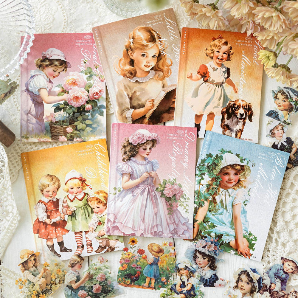 Character Base Collage Material Notebook Stickes 6 Types image 3