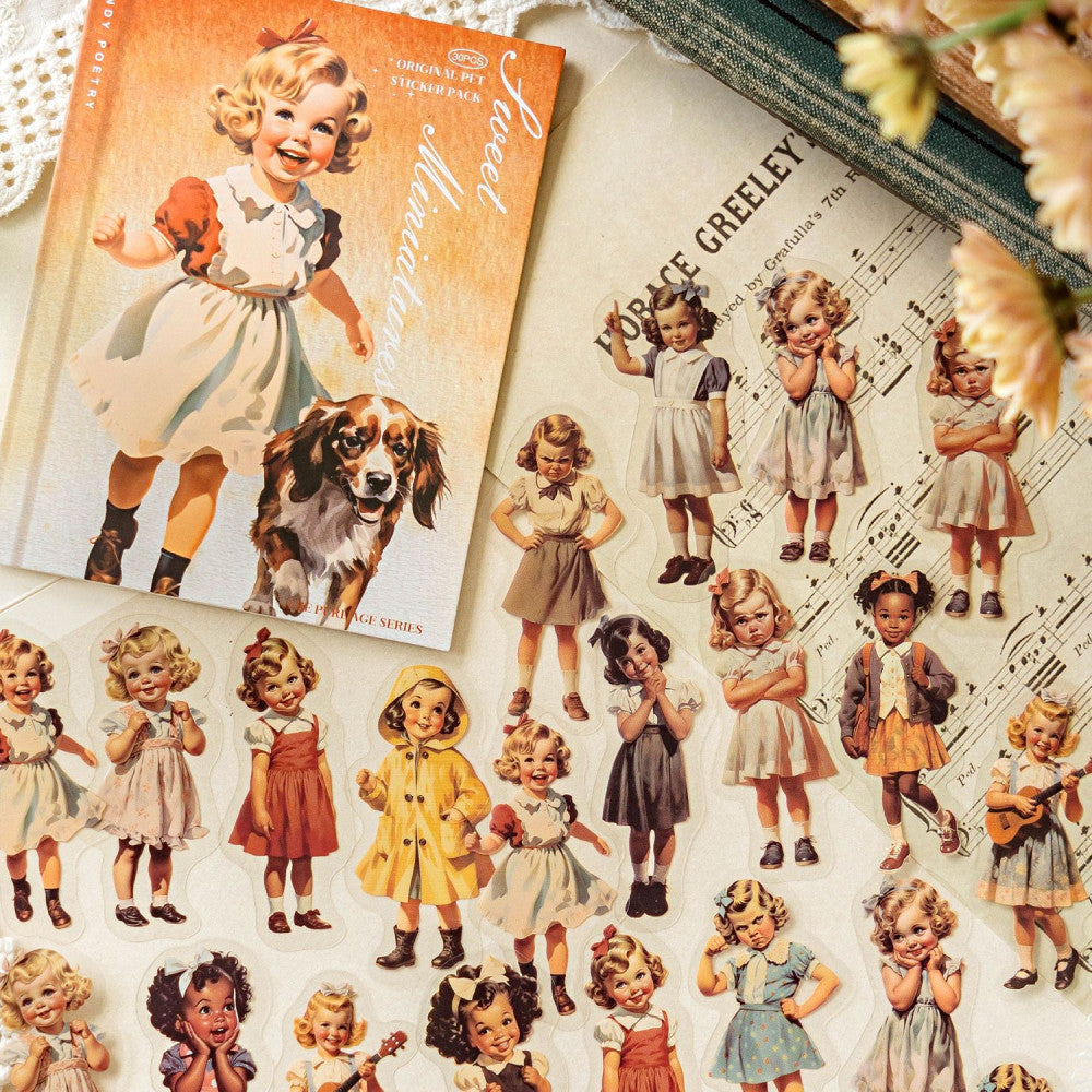 Character Base Collage Material Notebook Stickes 6 Types image 4