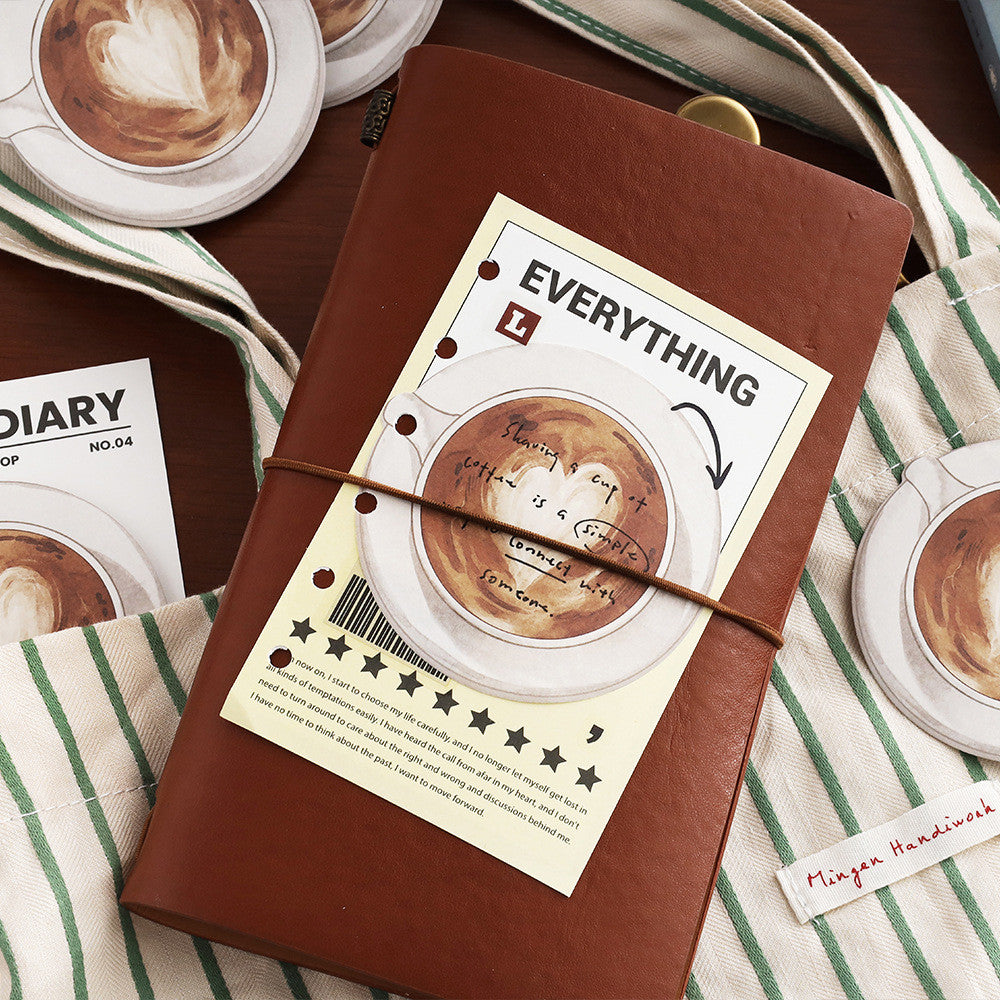 Coffee diary series PET stickers 30 sheets 4 types image 1