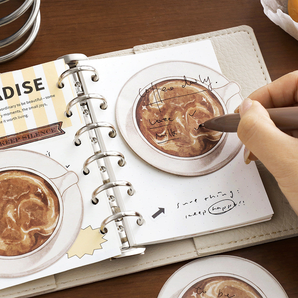 Coffee diary series PET stickers 30 sheets 4 types image 2