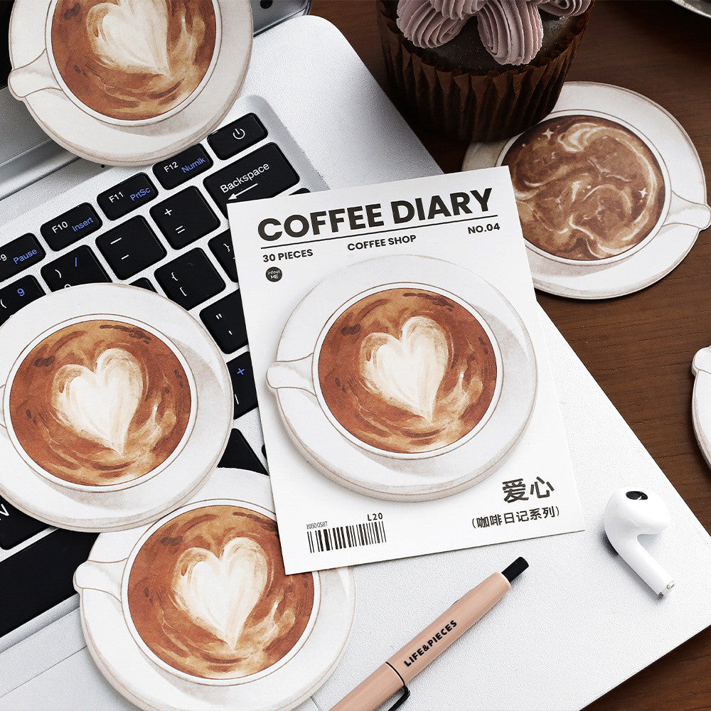 Coffee diary series PET stickers 30 sheets 4 types image 3