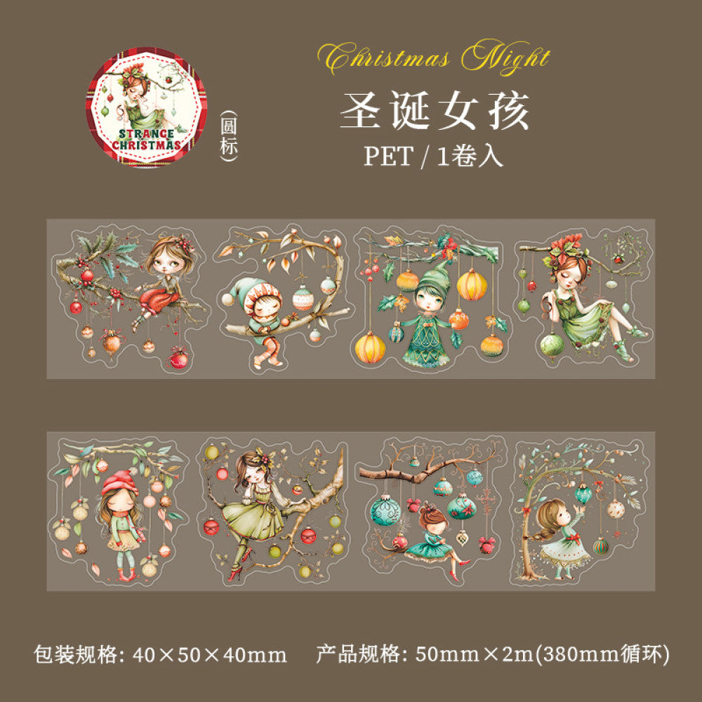 Christmas Theme Die Cut PET Tape 6 Types 5cm 2m image 6