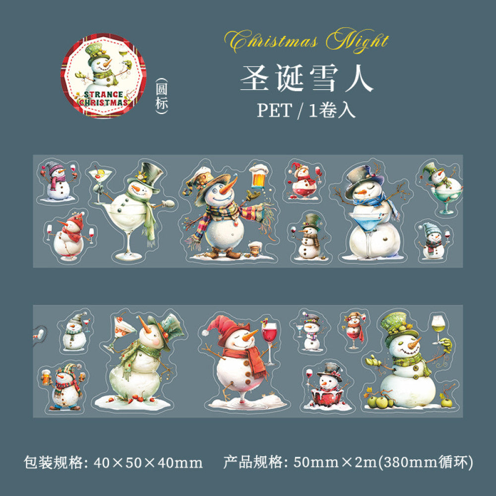 Christmas Theme Die Cut PET Tape 6 Types 5cm / 2m