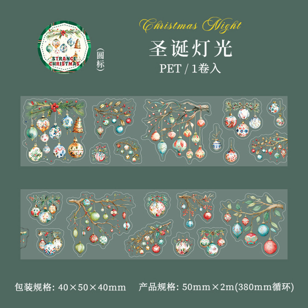 Christmas Theme Die Cut PET Tape 6 Types 5cm 2m image 8