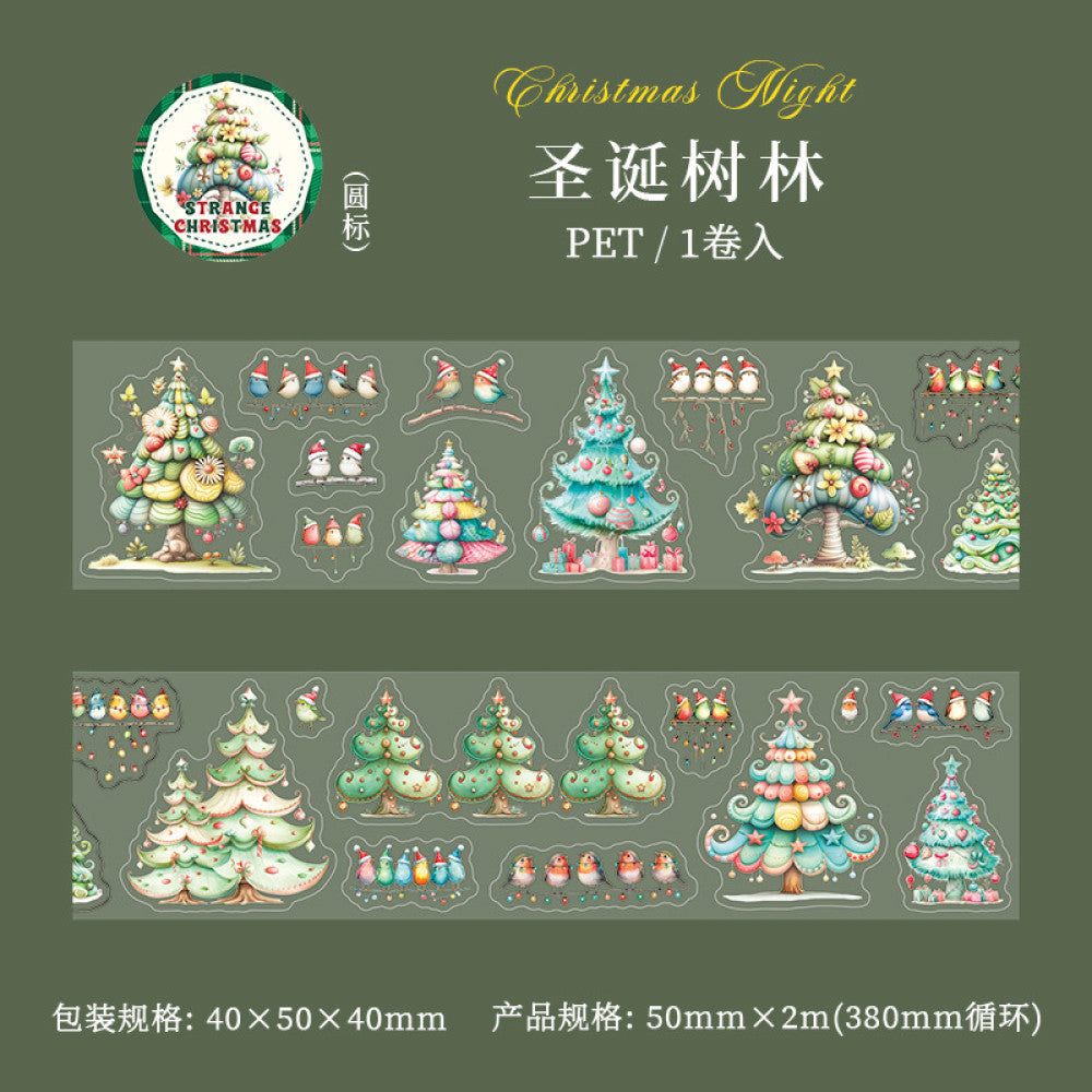 Christmas Theme Die Cut PET Tape 6 Types 5cm / 2m