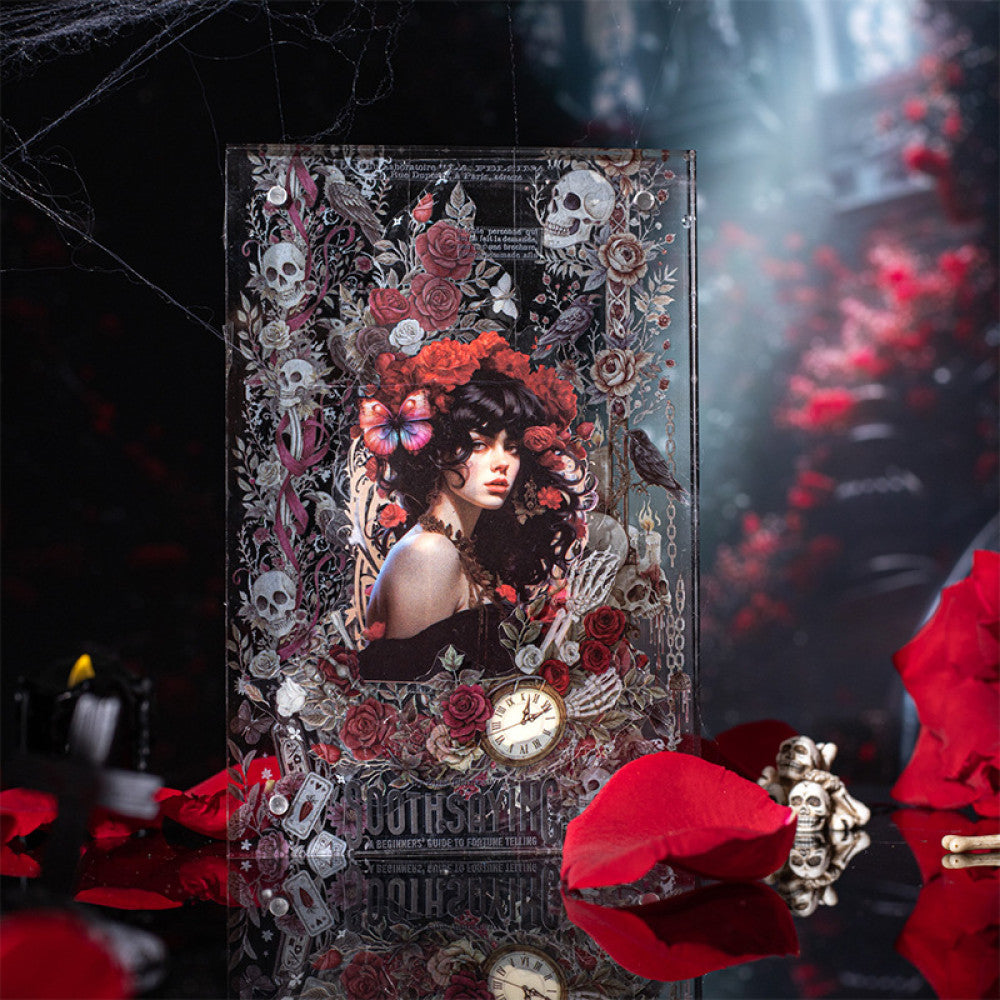Dark Night Rose Series Gothic Theme PET Tape 6 Types 4cm 2m image 10