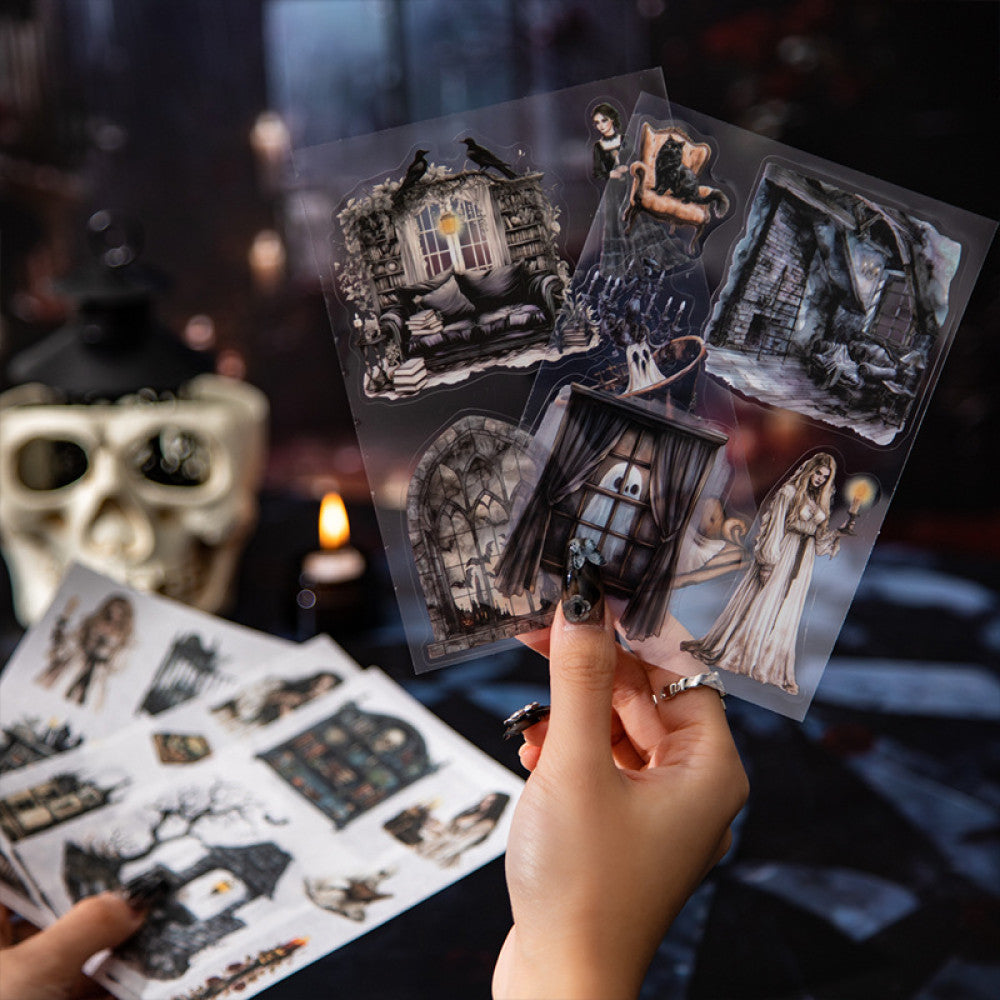 Midnight Party Series Gothic Dark Style Sticker Book 4 Styles image 2