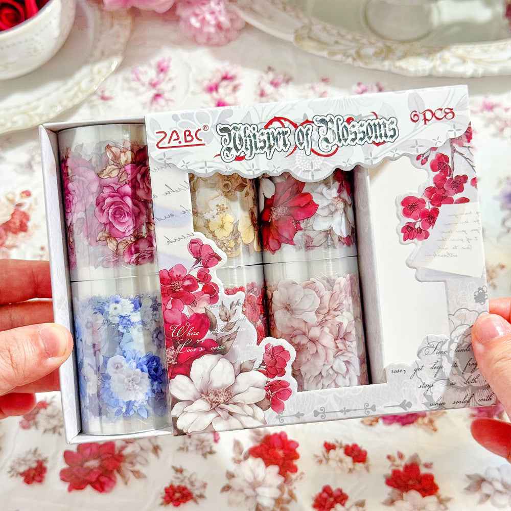 Flower Covering Series PET tape set 2 Types 6cm 2m image 2