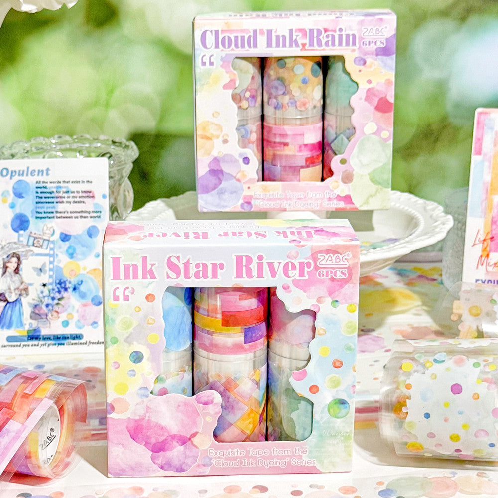 Cloud Ink Dye Series Tapes Set 2 Types 6 Rolls image 0