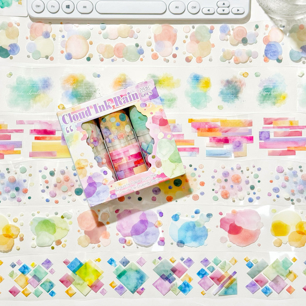 Cloud Ink Dye Series Tapes Set 2 Types 6 Rolls image 2