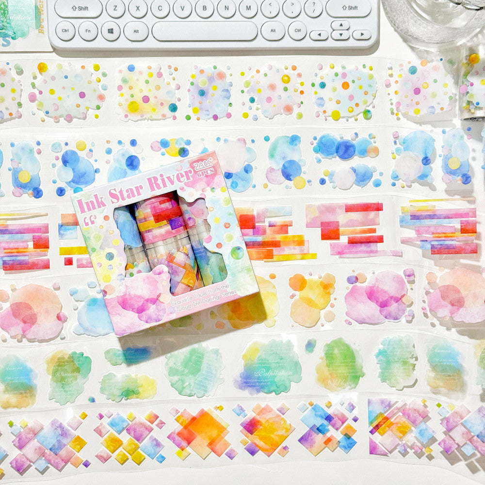 Cloud Ink Dye Series Tapes Set 2 Types 6 Rolls image 3