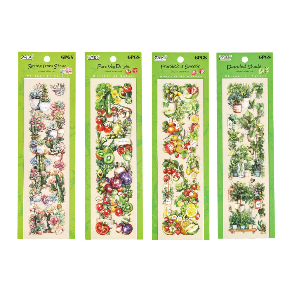 Natural Time Series PET Stickers 4 Types 6 Sheets image 2