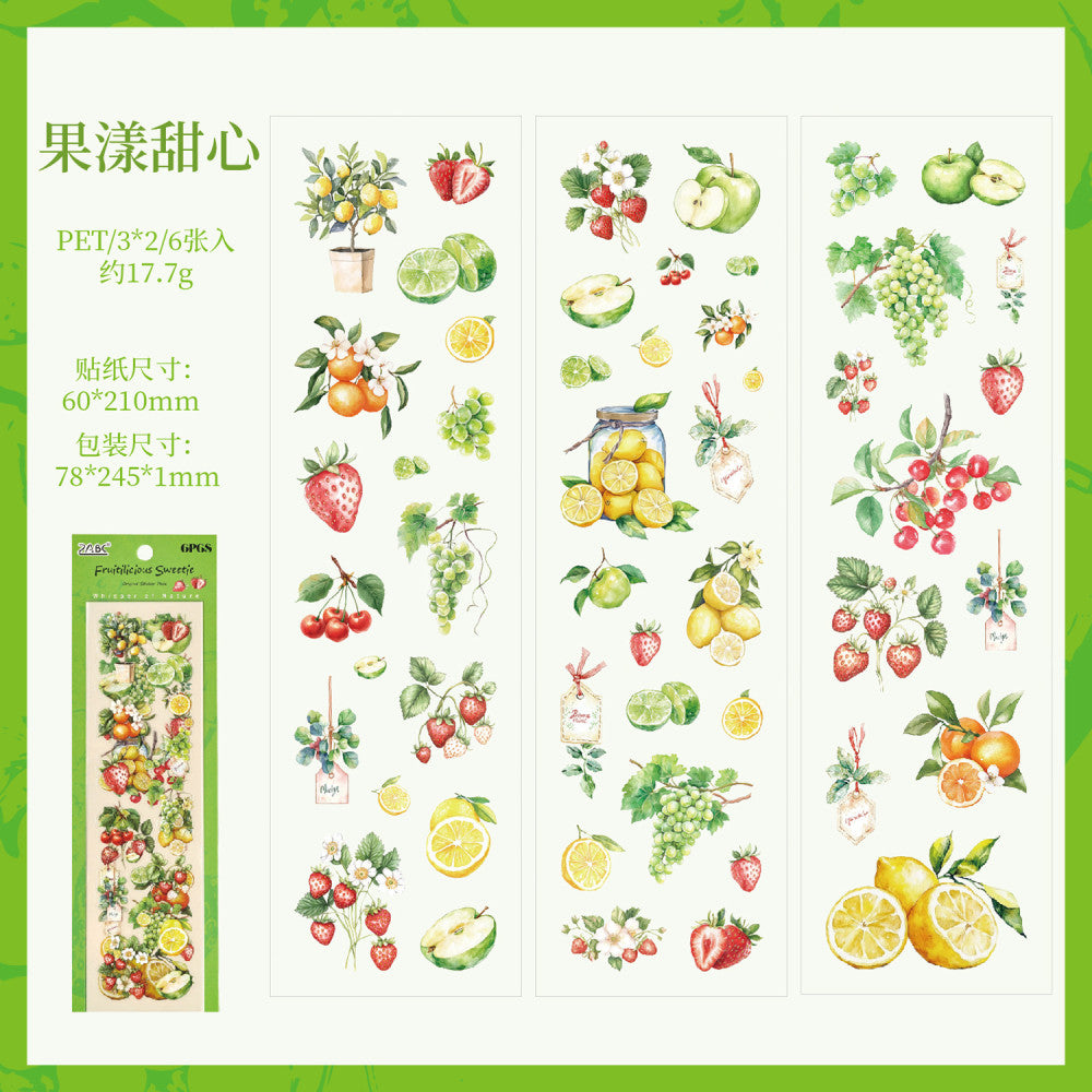 Natural Time Series PET Stickers 4 Types 6 Sheets image 6