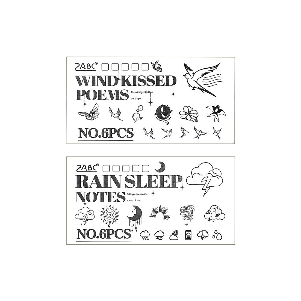 Beech Wood Seal Set Letter Series 6 Pcs image 5