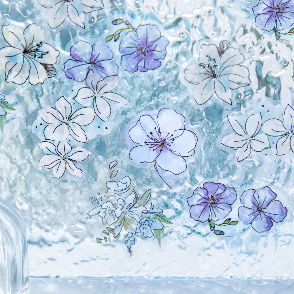 Flower Dream Series PET Stickers 6 Styles 20 Sheets image 0