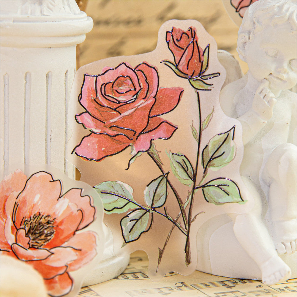 Flower Dream Series PET Stickers 6 Styles 20 Sheets image 3