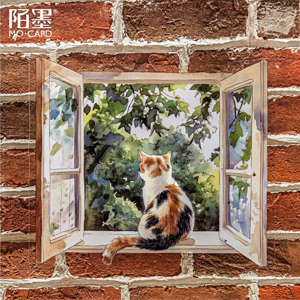 Window Series Original Scenery Paper Stickers 4 Types 30 Sheets image 1