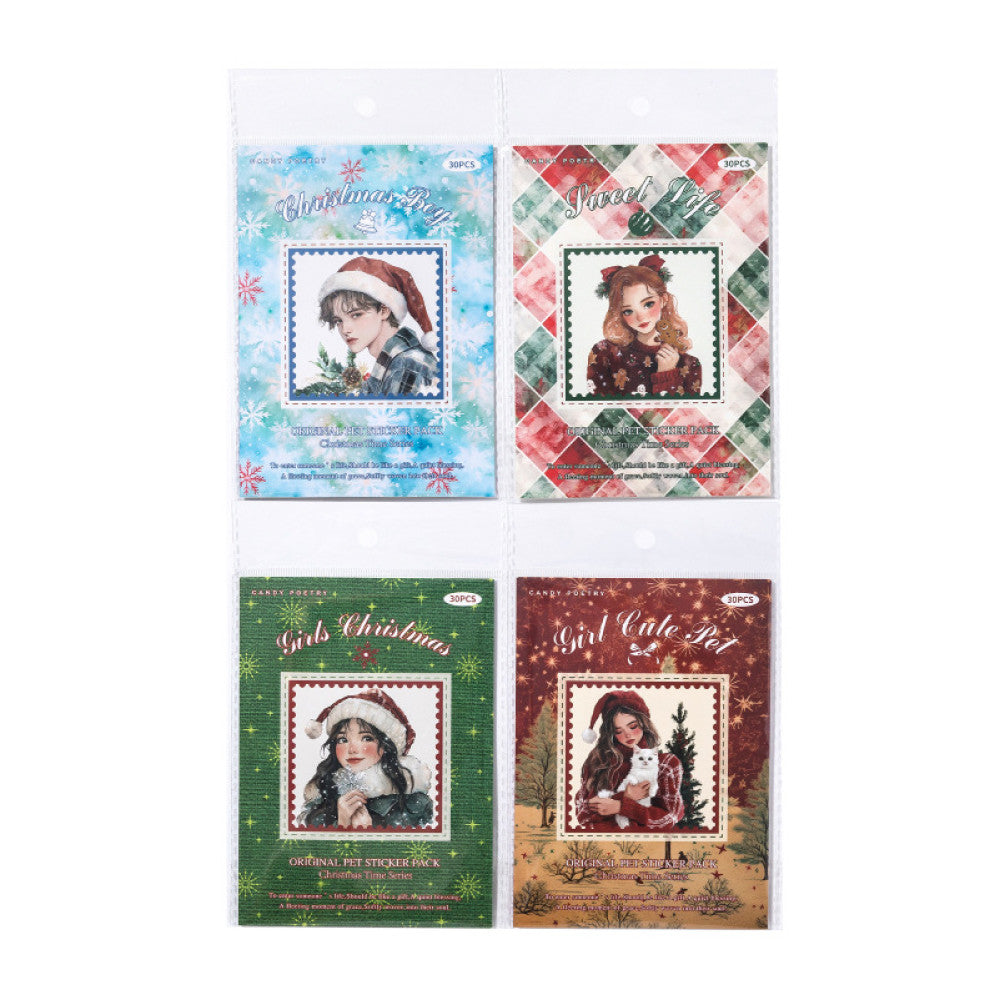 Christmas Era Series PET stickers 4 Styles 30 Sheets image 8