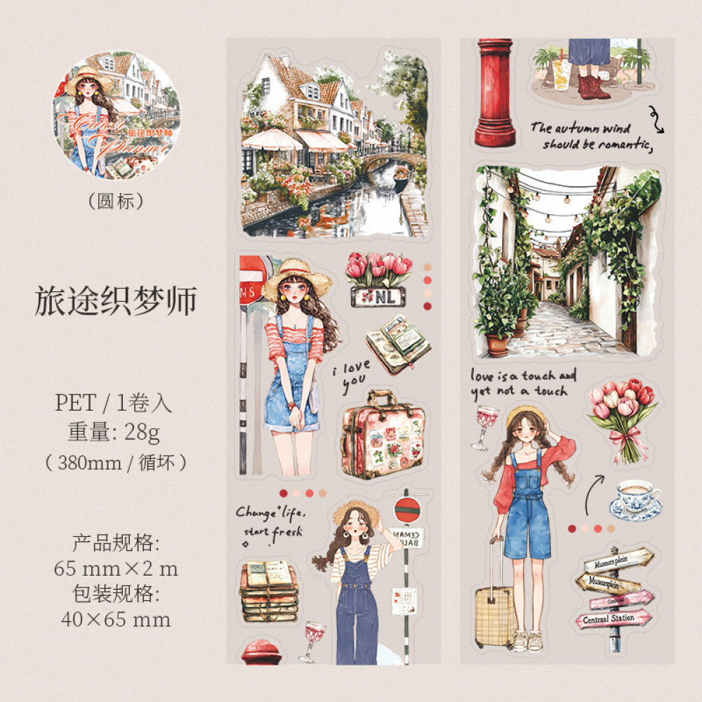 Life Planner Series Die cut PET Tape 6 Types 6,5cm / 2m