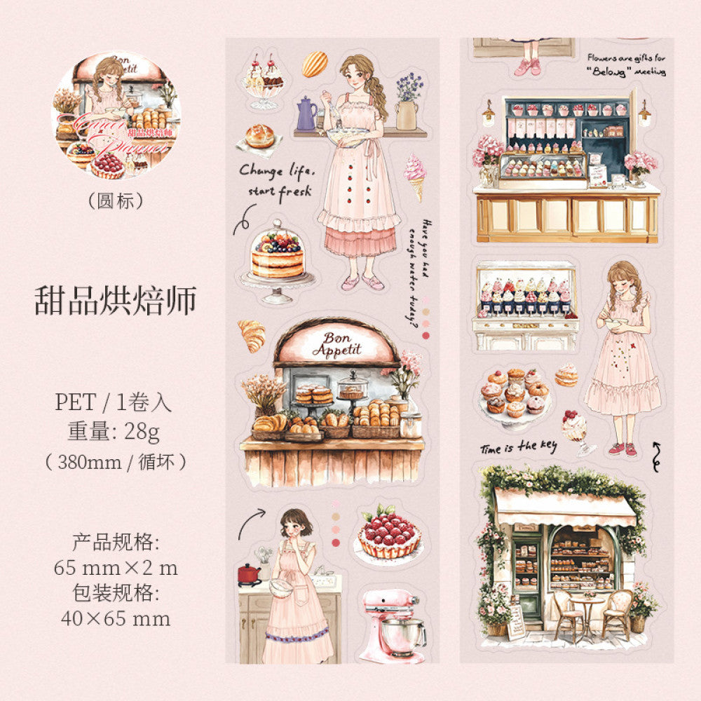 Life Planner Series Die cut PET Tape 6 Types 6,5cm / 2m