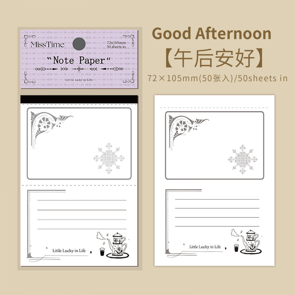 Retro Notes One Day One Night Series paper 50 Sheets 6 Options image 9