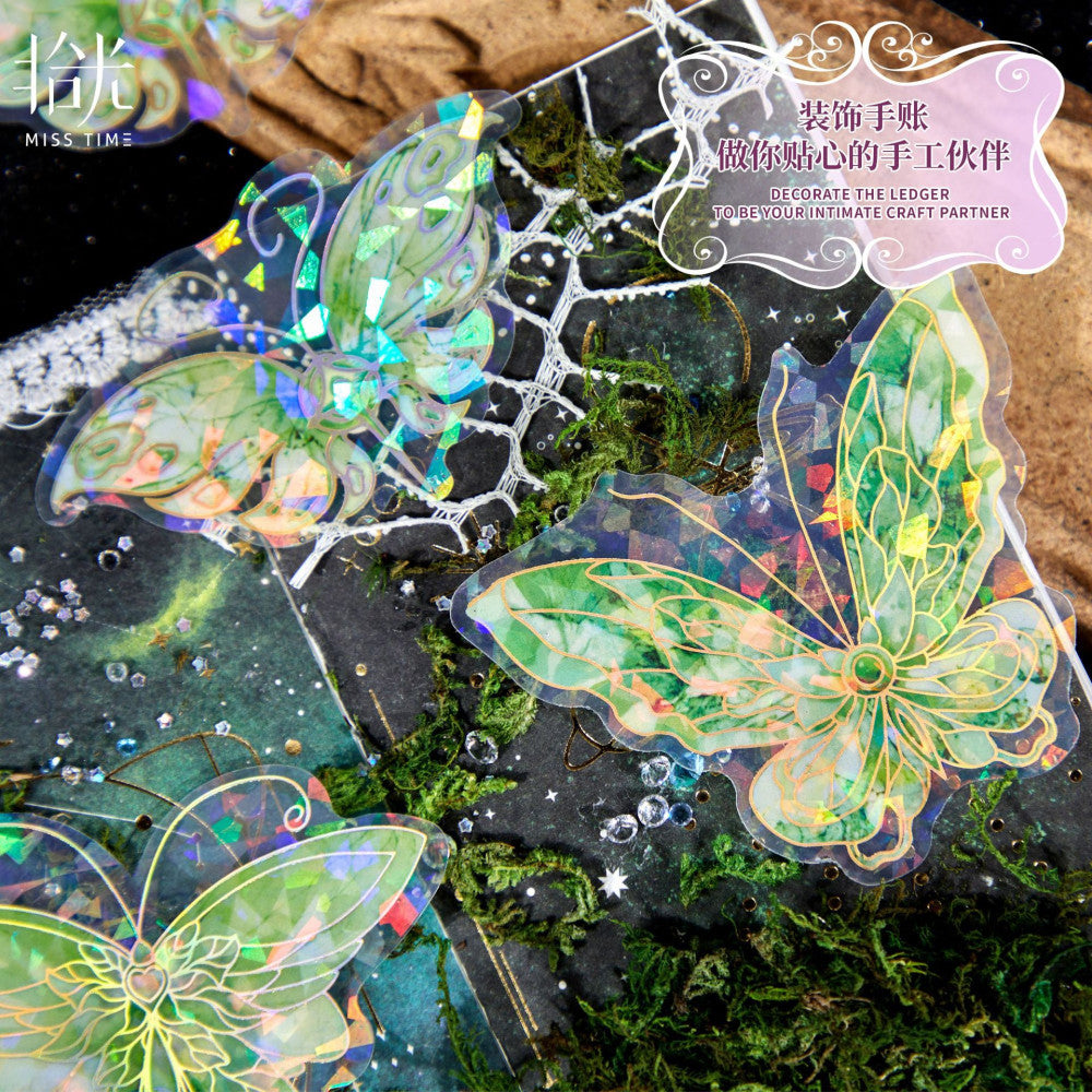 Quartz butterfly series PET stickers 6 Types 20 Pcs image 3