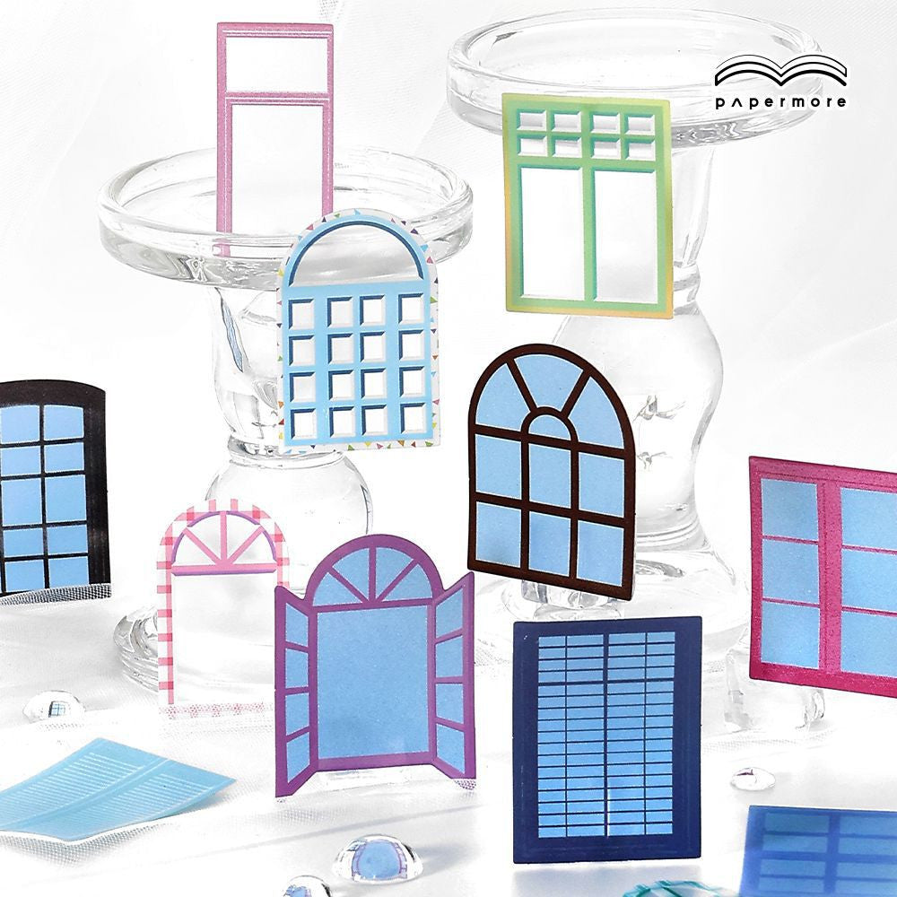 Window Series Matte PET Sticker Pack 4 Types 10 Pcs image 2