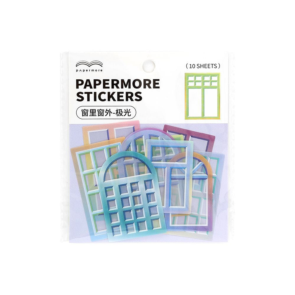 Window Series Matte PET Sticker Pack 4 Types 10 Pcs image 5