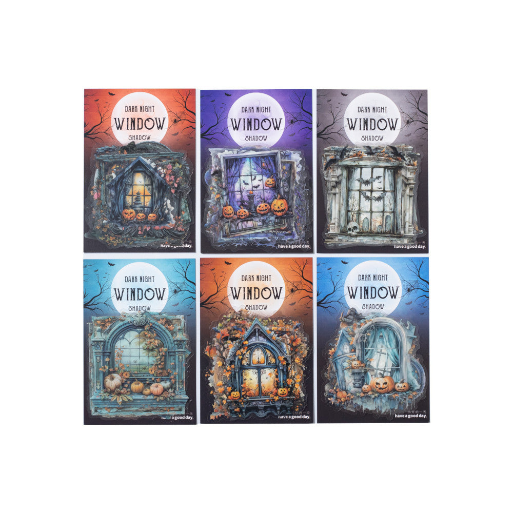 Dark Night Window Shadow Series Gothic PET Stickers 10 Sheets image 5