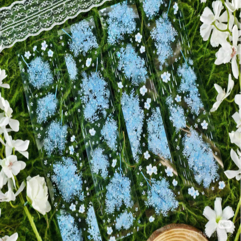 Blue rainy season PET tape 6cm 1m image 3