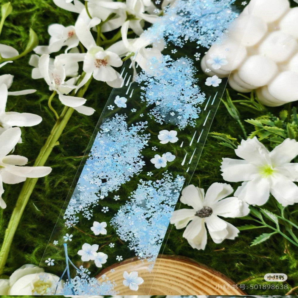 Blue rainy season PET tape 6cm 1m image 0