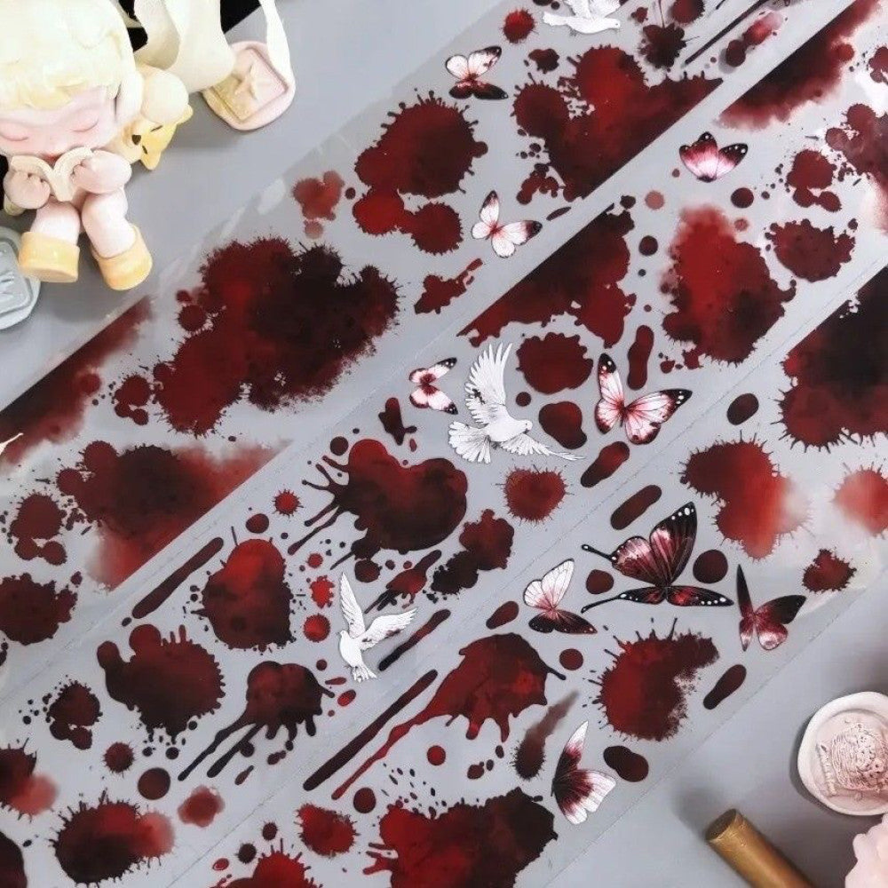 Blood Stained Ancient Style Background PET tape 5cm 1m image 1
