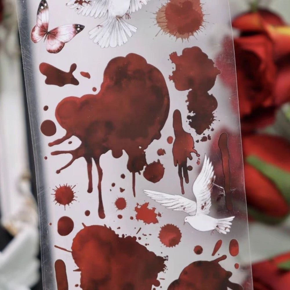 Blood Stained Ancient Style Background PET tape 5cm 1m image 3