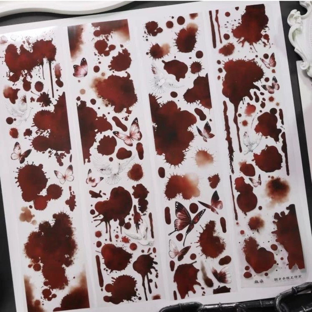 Blood Stained Ancient Style Background PET tape 5cm 1m image 4