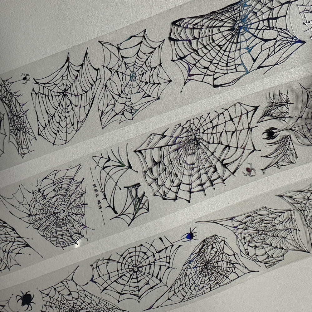 Spider webs red and black pet tape 6cm 1m image 3