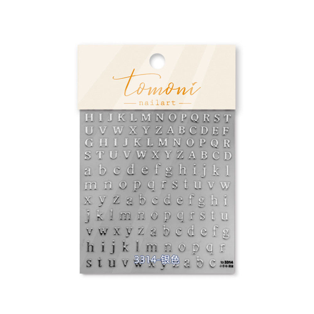 Hot rose gold letters silver laser stickers image 7