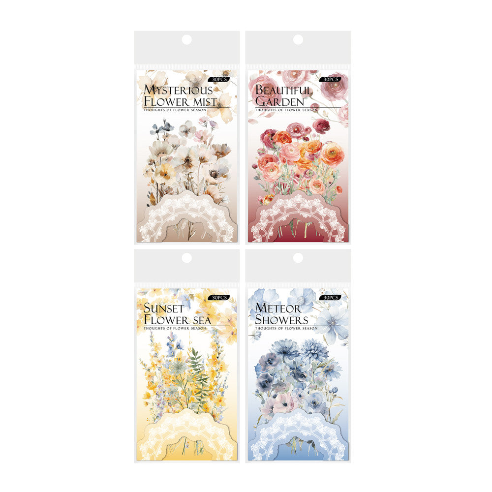 Forest flowers PET sticker pack 30 pieces image 4