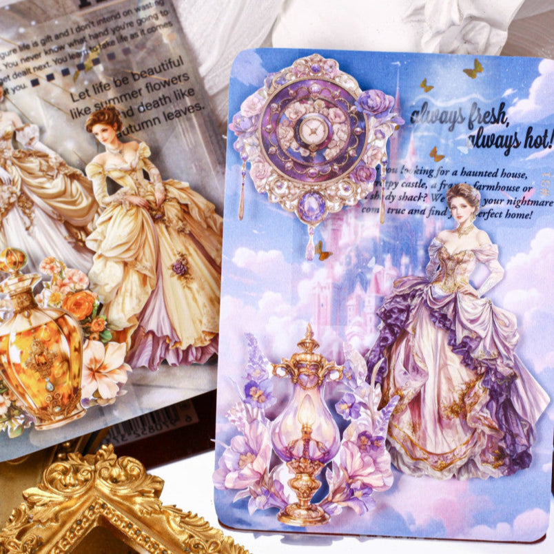 Gorgeous Palace Style Princess PET Stickers 20 Pieces image 3
