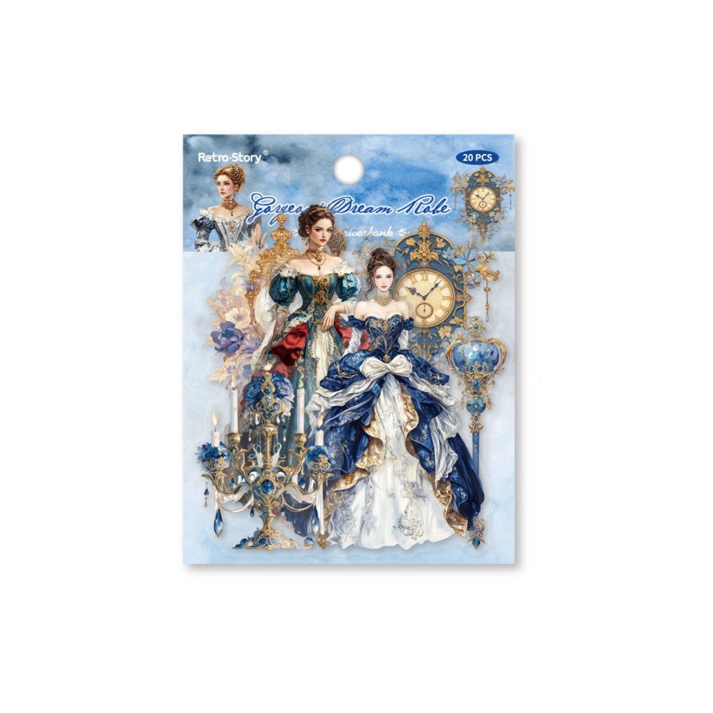 Gorgeous Palace Style Princess PET Stickers 20 Pieces image 4