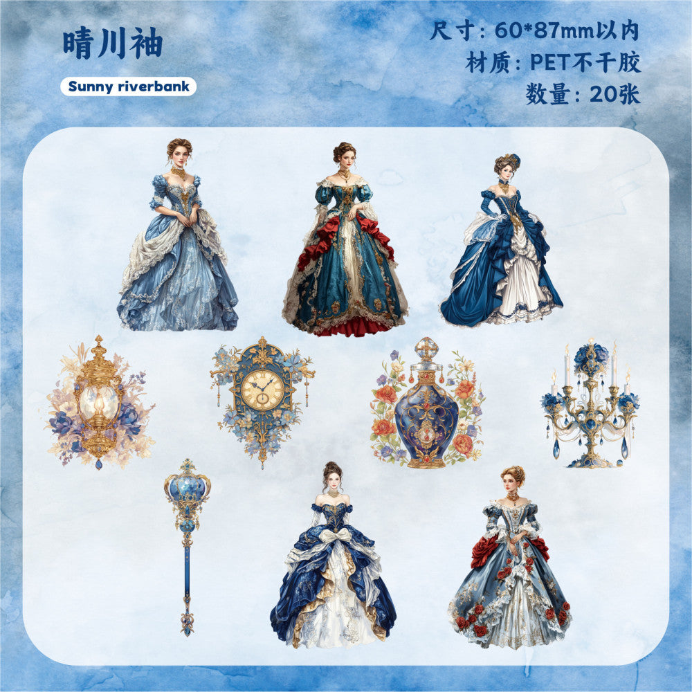 Gorgeous Palace Style Princess PET Stickers 20 Pieces image 10
