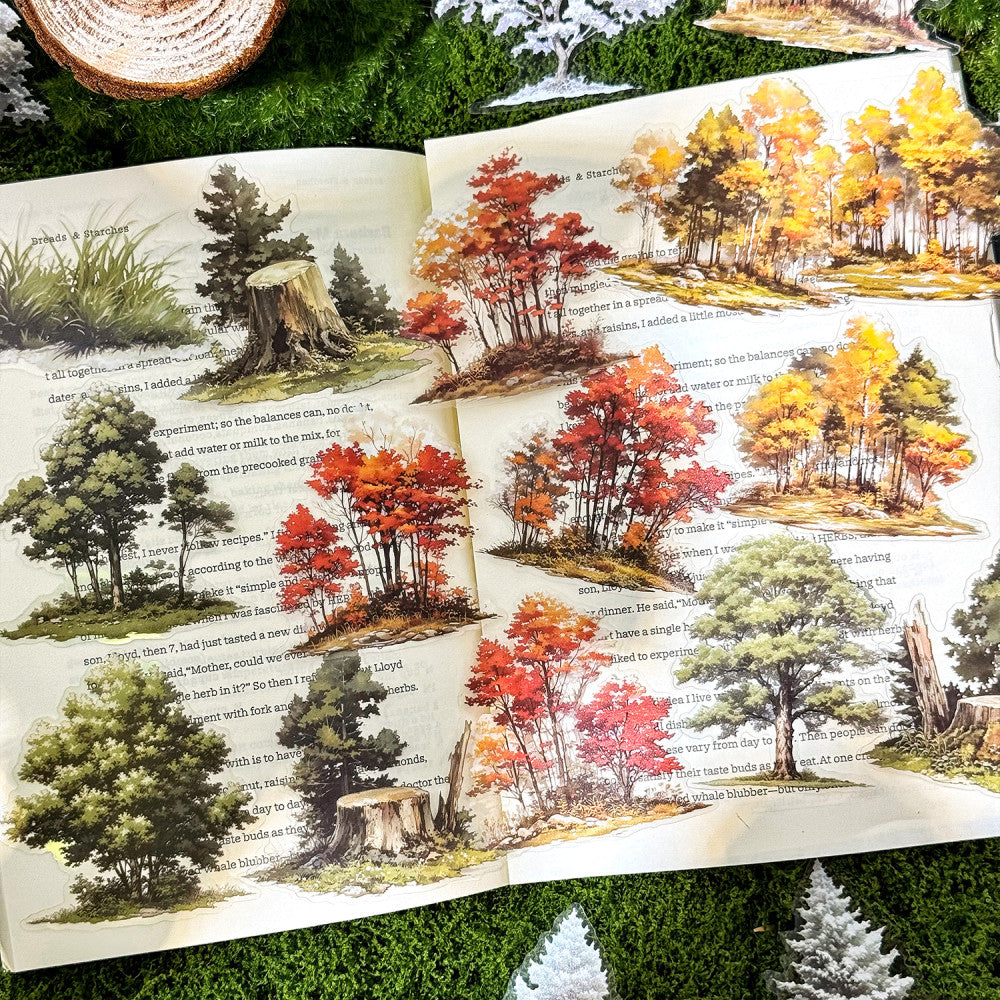 Retro Forest Animal PET Stickers 6 Types 25 Sheets image 1